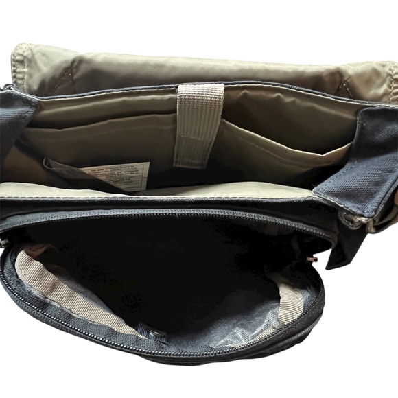 Mountain Equipment Co-Op MEC Carry All Shoulder Bag Blue Canvas Crossbody Flap - Picture 6 of 10